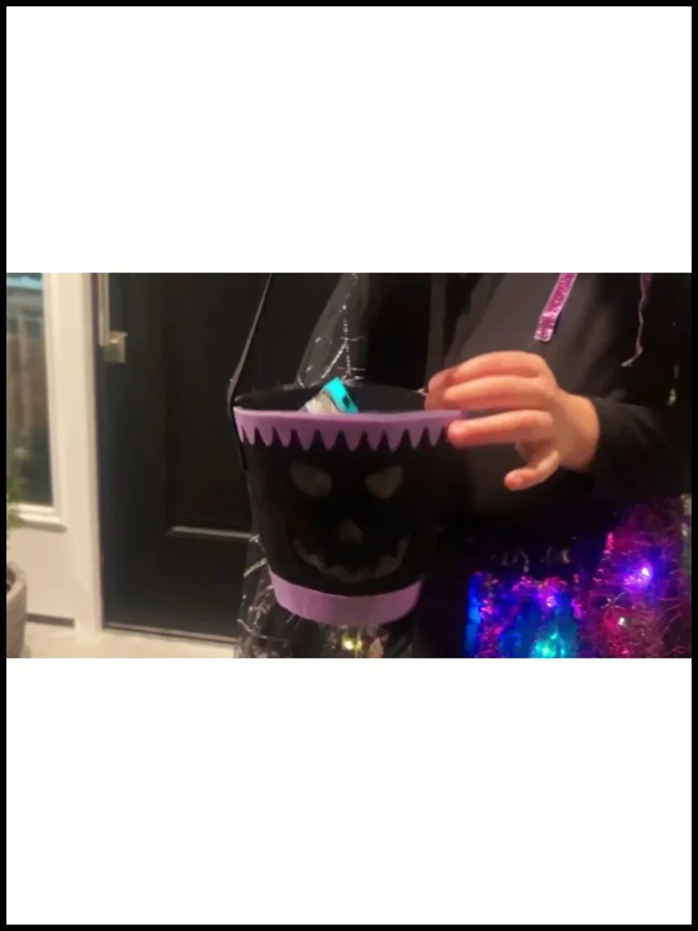 Girls Spider Witch Halloween Costume Set with Light Up Tutu Cape and Trick or